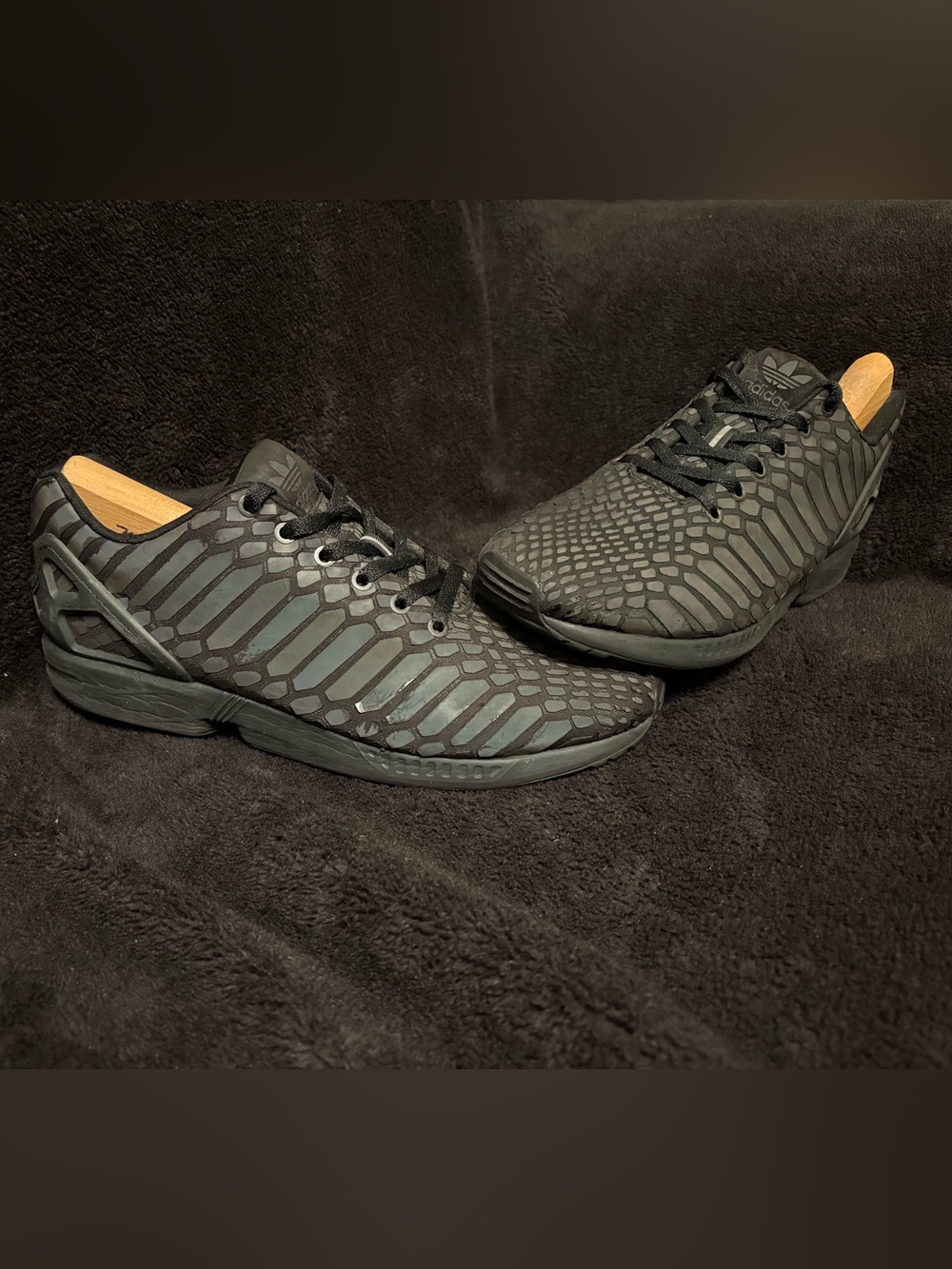 Adidas ZX Flux Xeno Reflective Iridescent Torsion Shoes Sneakers Size 11 Fair